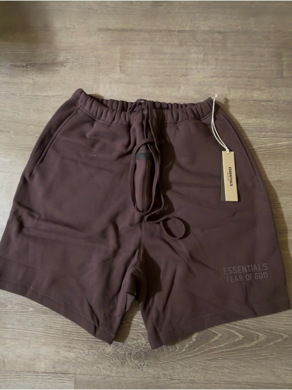 Fear of God Essentials Men's Plum Drawstring Athletic Shorts